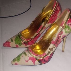 Elegant Floral Women's Heels